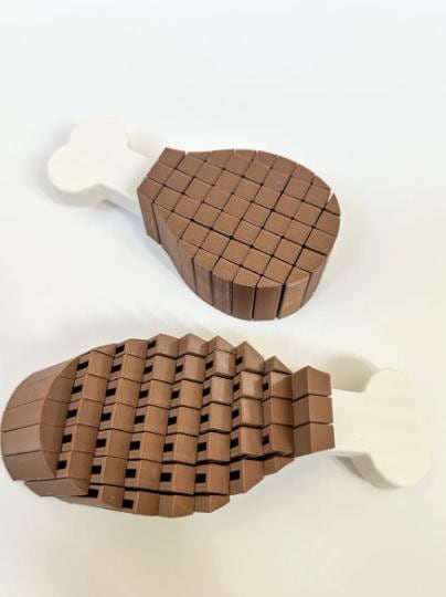 3D-printed fidget toy – pineapple or chicken leg – movable anti-stress toy & fun gift