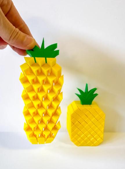 3D-printed fidget toy – pineapple or chicken leg – movable anti-stress toy & fun gift
