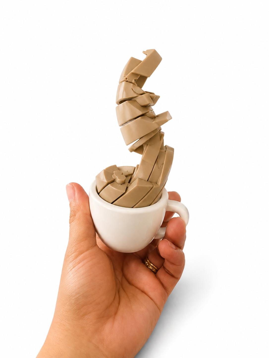 Transformable Coffee Mug – Fidget Toy, Interactive Desk Toy, Anti-Stress Gift