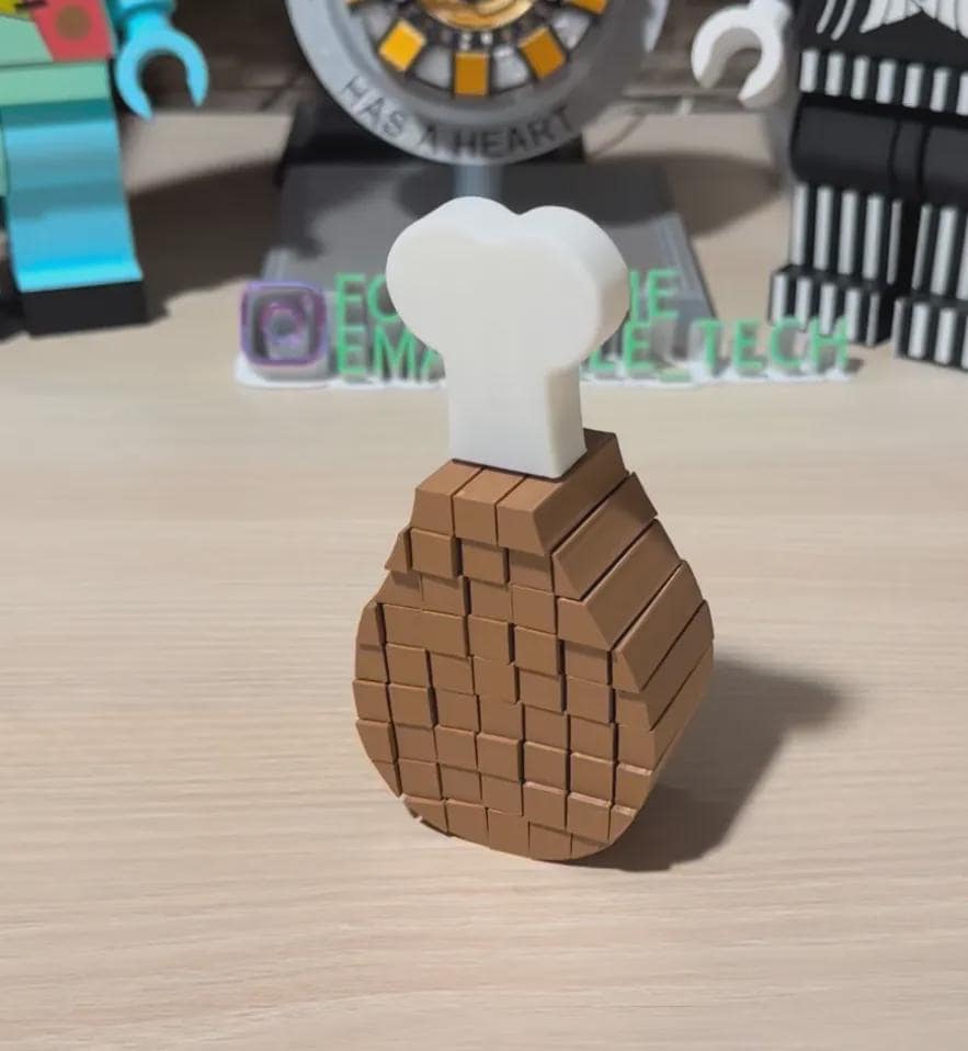 3D-printed fidget toy – pineapple or chicken leg – movable anti-stress toy & fun gift