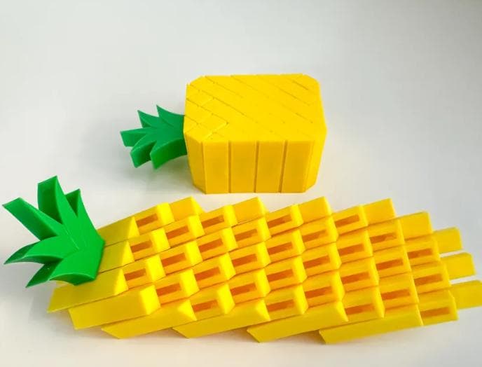 3D-printed fidget toy – pineapple or chicken leg – movable anti-stress toy & fun gift
