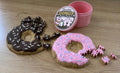 Donut Puzzle with Box – Pink or Chocolate – 3D Printed Puzzle, Donut Game, Gift Idea